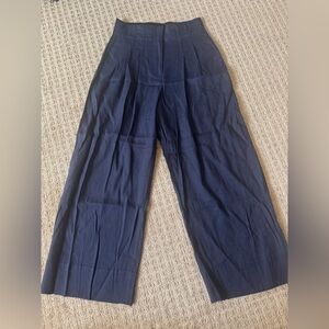 Rebecca Taylor Linen Wide Leg Pants Navy Women’s Size 0 NWT